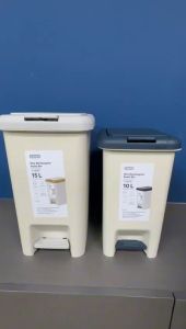 Inochi Rectangular Pedal Bin / Pedal Step Dustbin / Trash Bin with Foot Pedal / Step-on dustbin / Kitchen Dustbin 10L/15L