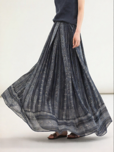 COCOBELLA | Chinese Style Print Maxi Skirt Long