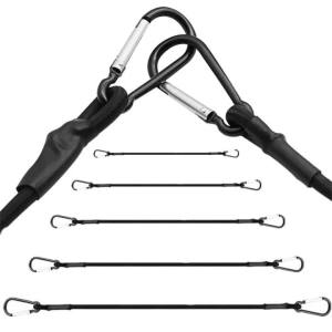 8mm Bungee Cords with Hooks 30/60/90/120/150cm Stretch Elastic Ropes Heavy Duty Luggage Straps for BikeCar Roof Rack& Packing