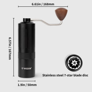 Espresso Manual Coffee Grinder Hand Grinder Adjustable Steel Core Burr Send Cleaning Brush Outdoor Portable