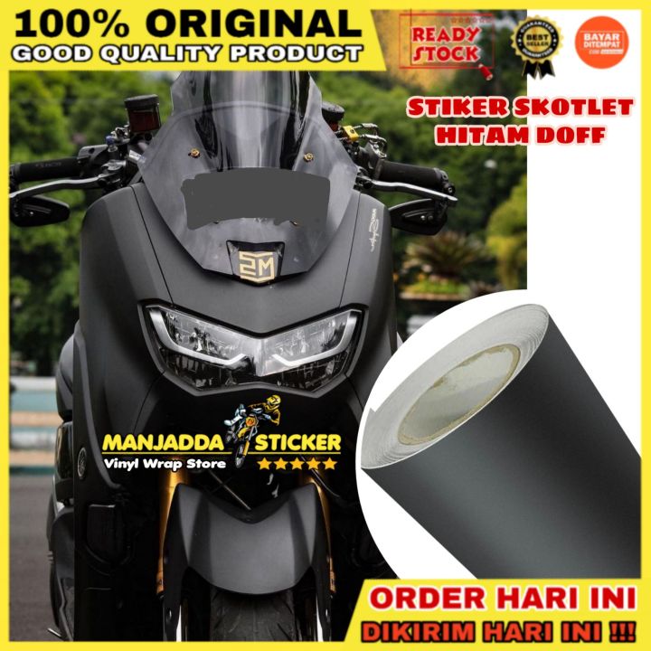 Sticker Skotlet Motor Warna Hitam Doff Pekat | Lazada Indonesia