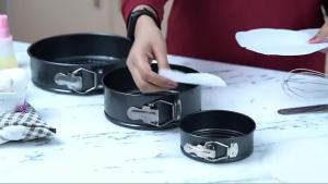 3PCS Set Nonstick Leakproof Round Cake Cheesecake Pans Removable Bottom Tray Baking Molding Pans