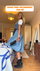 Bộ Trang Phục Cô Gái Bia Đức Nhiều Mẫu Trang Phục Nữ Oktoberfest Costumes Women German Oktoberfest Dress OTBF43