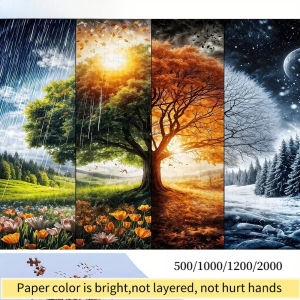 500/1000/1200/2000pcs Puzzle - Four Seasons Tree Landscape High Quality Easy and Fun Family Game Very Suitable for Large Size