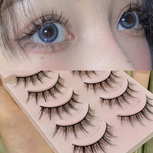 Ta💋.COD 5 Pasang/Set Baru Bulu Mata Palsu Silang Pendek Natural Populer Mink 3D Bulu Mata Anak Perempuan Kebutuhan Makeup Bulu Mata