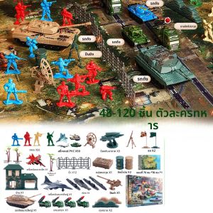 ชุดของเล่นทหารแอ็คชั่นฟิกเกอร์ 48-120 ตัว พร้อมแผนที่ฉากจำลอง รถถัง เครื่องบินเจ็ท ชุดสงคราม ซีรีส์กำลังพลตัวต่อ ของเล่นอนิเมะ ของขวัญสำหรับเด็กผู้ชาย