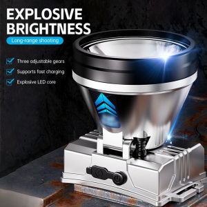 XM Senter Kepala Super Terang 1999000mah 300Watt senter kepala led cas tahan Senter Berkemah Headlamp Outdoor Senter Kepala Senter Super Terang Kepala Senter Kepala Super Terang Led SENTER KEPALA darurat stong light Headlamp berkemah Senter Tahan Lama 50