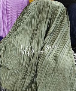 Kain Bahan Satin Plisket Melamin Premium (Harga Per 05 Meter)