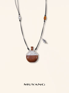 MUYANG | Boho Style Long Necklace with Wine Flask Pendant for Women