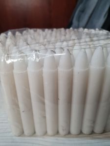 Lilin Isi 100 Tipe 09 Lilin Lampu/Lilin Putih/Lilin Murah Panjang 18 Cm D 2 Cm (T09-100)