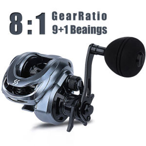 Sougayilang Single Handle Baitcasting Reel 9+1BB 8.0:1 High Speed  Casting Reel Centrifugal Brakes Power Fishing Reel Pesca