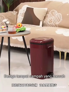 YONNE Tempat Sampah Mewah Aesthetic Pedal Injak Dan Bisa Klik Buka Atas