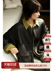 Double-Sided Wear Sheepskin Short Jacket Womens Fashion Casual Style Long Sleeve round Neck Professional Care Needed