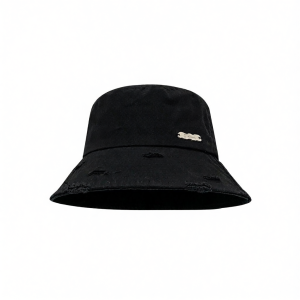 BAOYINFEI | Retro Metal Emblem Distressed Fisher Hat Summer Women Slim Face Protection Sun
