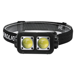 BORUiT K372 Đèn Pha LED Kép COB Cảm Biến Chuyển Động Type-C Có Thể Sạc Lại 1200mAh Đèn Pha Chống Nước Để Cắm Trại Săn Bắn Câu Cá