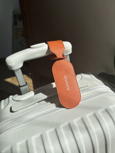 High Quality Leather Luggage Tag Interlocking Board Boarding Pass Logo Printed Name Tag Travel Security Anti-Theft Product