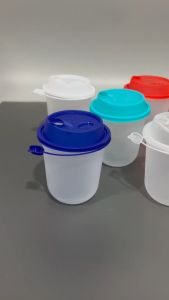 Isi 25 Pcs Gelas PP Inject 700 ML 24 Oz Oval Frosted + Tutup / PP Inject/Gelas Plastik Tebal 700 ML