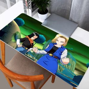 Bandai | DBZ Dragon Ball Android 18 Mouse Pad Anime Gaming Accessories Mousepad Gamer Completo Computer Keyboard Desk Mat Varmilo Table
