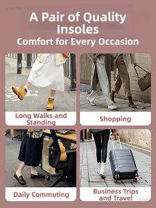 ZHIHAOEN | Size Reduction Comfortable Insoles Soft Thick Bottom Supportive Arch Foot Pain Prevention