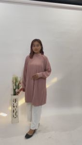 Baju Atasan Tunik Blouse Plisket lidi