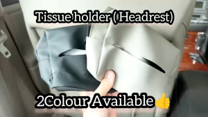 Car Tissue Box Headrest Tissue Holder Back Seat Strap Hanging Tisu Holder Kereta Back Seat Tissue Holder Universal 后座纸巾盒