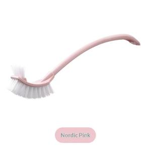 Curved Toilet Brush Non-slip Long Handle Stiff Dense Bristles Efficient Toilet Cleaner for Hotel Household Bathroom Use