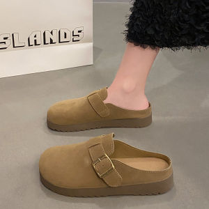 Retro Slip-On Birkenstock Sandals Womens Thick Bottom Anti-Slip Spring Summer Outdoor Wear New 2025 Lazy Persons Slippers