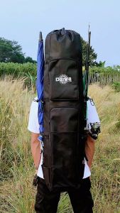 Tas Pancing Ransel Waterproof Jumbo Serut Ukuran 100 Cm Muat 10-11 Joran Pancing