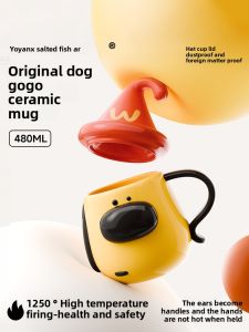 VRIUKNT | High Aesthetics Ceramic Cup with Lid for Office Use