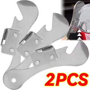 2PCS Multifunction Can Opener Stainless Steel Safety Side Cut Manual Tin Professional Ergonomic Jar Tin Opener Cans Kitchen Tool
