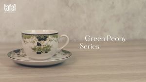 Cangkir Set Green Peony 6 Pasang: Desain Unik & Berkualitas