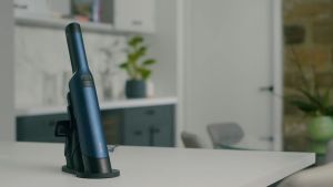 Shark WandVac 2.0 Cordless Handheld Vacuum Cleaner Small & Lightweight Powerful Suction Handheld Vacuum with Boost Mode Pet and Duster/Crevice Tools 15 Mins Run-Time Charging Base Blue