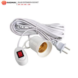 Bulb Extension socket with switch LED bulb socket adapter E27 screw lamp holder