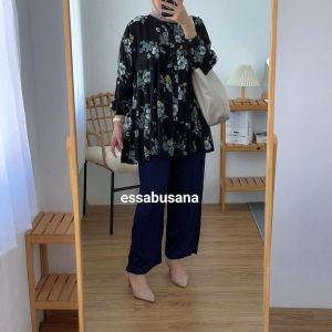 NEW One Set Fateema Jumbo Setelan Bunga Viral Setcel Busui Wanita Kekinian