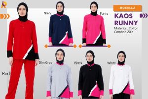 Kaos Olahraga Wanita Lengan Panjang Runny Rocella