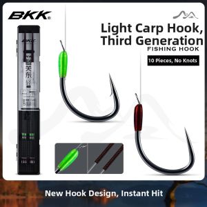Light No Barb Wide Handle Double Fishing Hooks Pre-bound Tangle-free Line