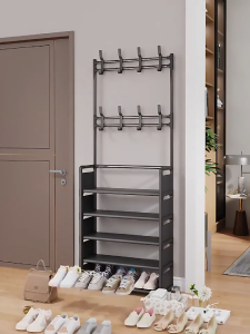 ChicLiving Clothes Rack Simple Drying Rack Floor Multifunctional 4/5 Tier Shoe Rack Organizer Simple Floor Coat Rack Shoe Hat Rack Bedroom hanger shoe organizer#XH008