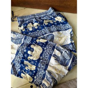 Kulot Rayon Motif Gajah Celana Panjang Wanita