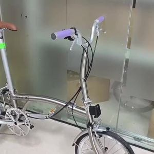 RGO Vintage PU Leather Lock On Bike Grips 22.2mm For Brompton DAHON Folding Bike