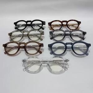 Retro Fashion Round Glasses Frame Men TR90 Metal Core Ins Cool Anti Blue Light Optical Glasses Color Patchwork Eyewear