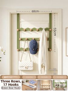 YIBANQI | No-Drill Door Back Clothes Hat Bag Hanger