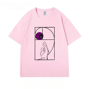 Bandai | JoJos Bizarre Adventure STEEL BALL RUN Printed Short Sleeve Anime T-Shirt Mens Summer Cotton Loose Two-Dimensional T-Shirt