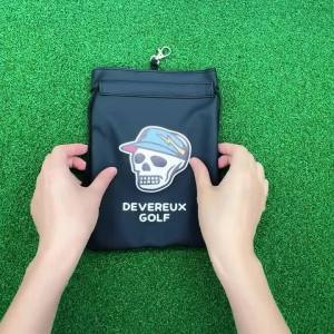 Golf Themed Skull Hat Design Pouch Portable Drawstring Bag for Golf Balls Ideal Gift for Golfers Fathers Boyfriends Golf Pouch
