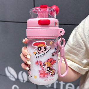 Childrens Straw Cup School Uniform Double Drinking Fly Girl Police Officer High Aesthetic Value Student Specialty Tritan Cup