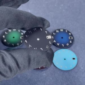 Chữ Số Ả Rập Đen Xanh Dương Xanh Lá Mặt Số Đồng Hồ 28.5 Mm Phù Hợp Với SKX NoLogo NH35 NH36 NH38 Tự Động Đồng Hồ Nam Phần