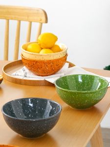 LePantry Ceramic Bowl Set Chinese Style Restaurant Quality Rice Salad Soup Bowl Dishware Plate for Home And Commercial Use