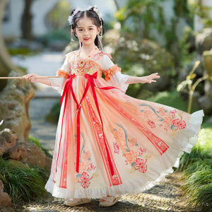 Váy Liền Bé Gái Hán Phục Trang Phục Mùa Hè Váy Trẻ Em Trang Phục Trẻ Em Váy Công Chúa Váy Lễ Phục Bé Gái Váy Nhu Mẫu Mùa Hè Kiểu Tây