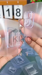 KIYO Gantungan Tempel Socket 1 set / Gantungan Hook Plus Minus / Gantungan Serbaguna Tanpa Paku