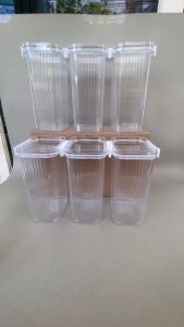 Toples Segi kristal bening kedap udara + klip seal UK 19 liter (TST)