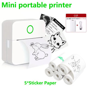 Wireless Bluetooth Protable Label Thermal Printer with Sticker Paper for Student note inkless printing Photo Journal Notes Memo